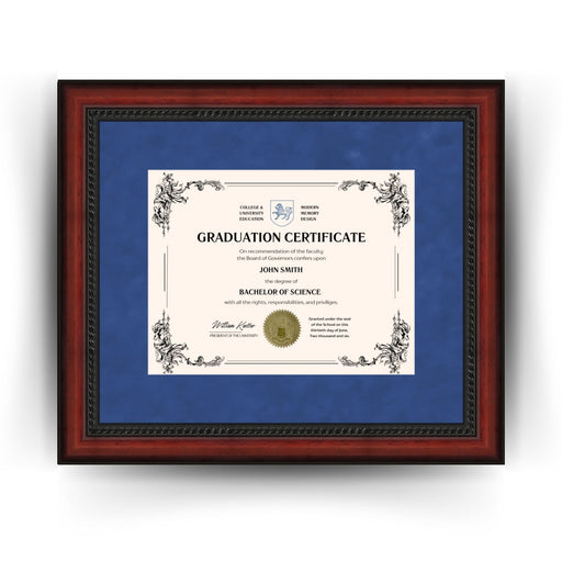Florida International University Diploma Frame 8.5x11 Certificate Blue