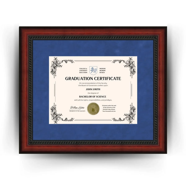 University of Pittsburgh Diploma Frame 8.5x11 Certificate Blue