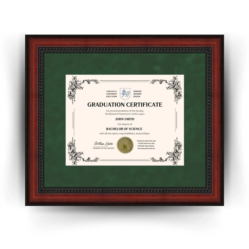 University of North Texas Diploma Frame 8.5x11 Certificate Green