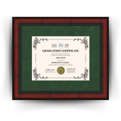 University of North Texas Diploma Frame 8.5x11 Certificate Green