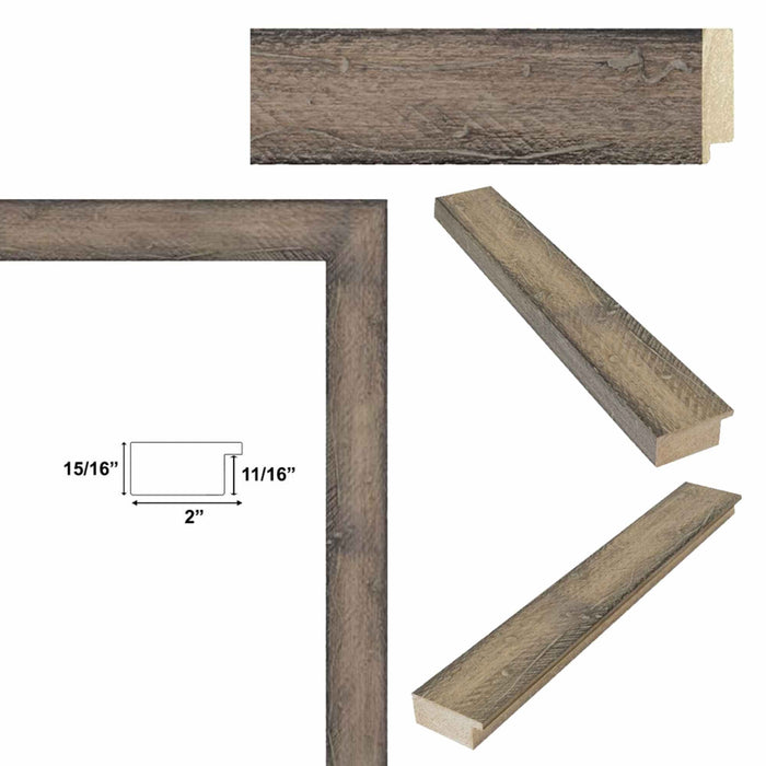 32x48 Frame Drift Barnwood Beach Wood Rustic Picture Frame -