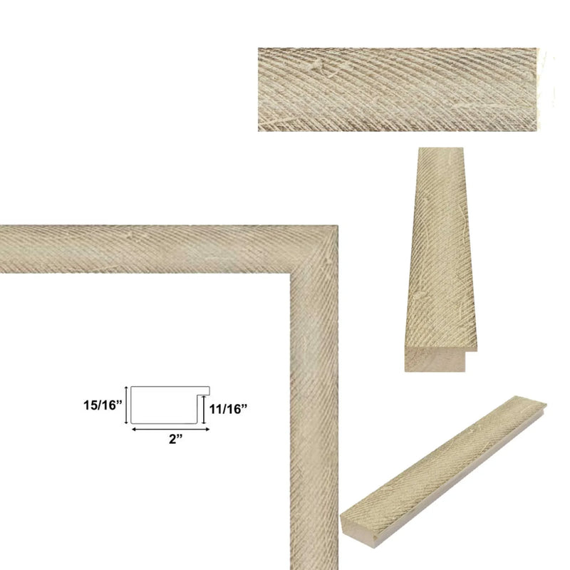 30x40 Frame Drift wood Barnwood White Wash Rustic Picture Frame Vintage