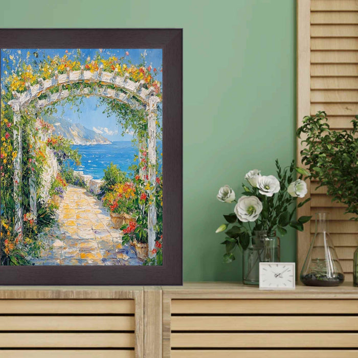 32x48 Frame Flat Coffee Bean Wood Grain Picture Frame
