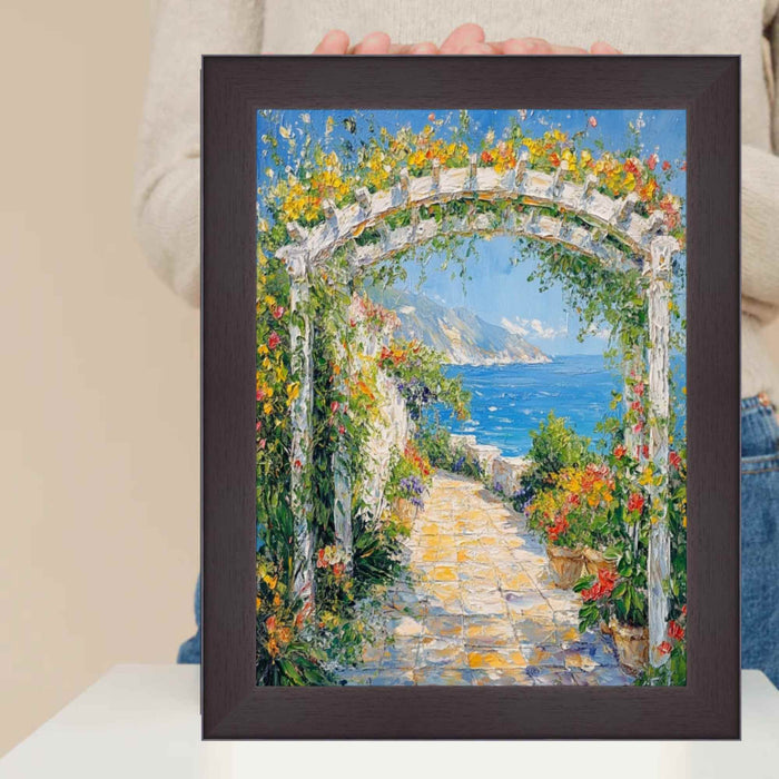 32x48 Frame Flat Coffee Bean Wood Grain Picture Frame