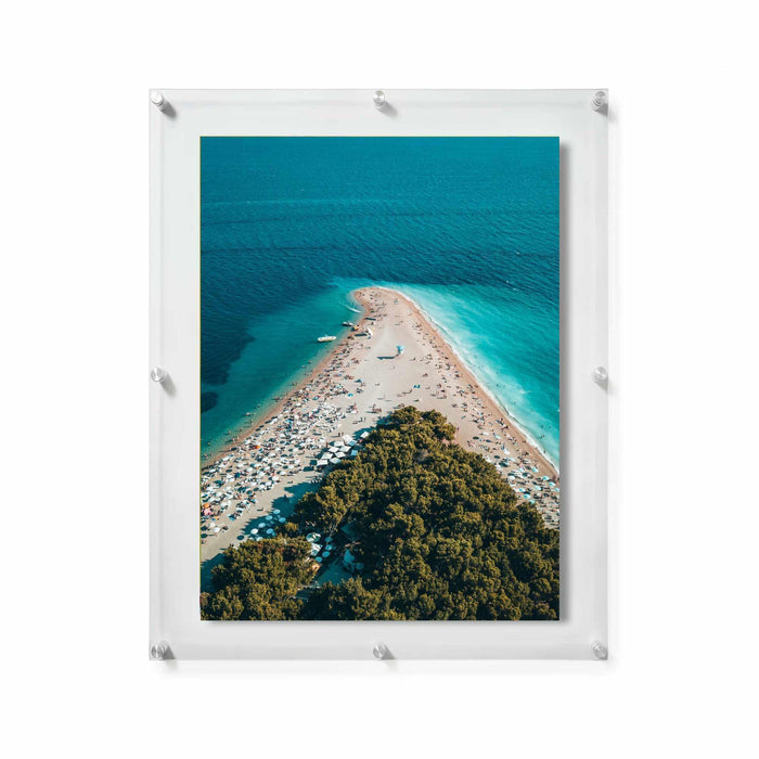Floating 8.5x11 Acrylic Wall Frame - Frameless Photo Frame Display Mount