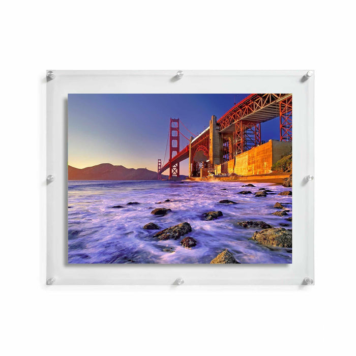 Floating 8.5x11 Acrylic Wall Frame - Frameless Photo Frame Display Mount