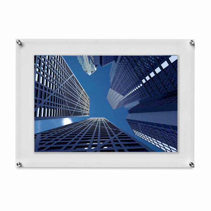 Floating 8.5x11 Acrylic Wall Frame - Frameless Photo Frame Display Mount