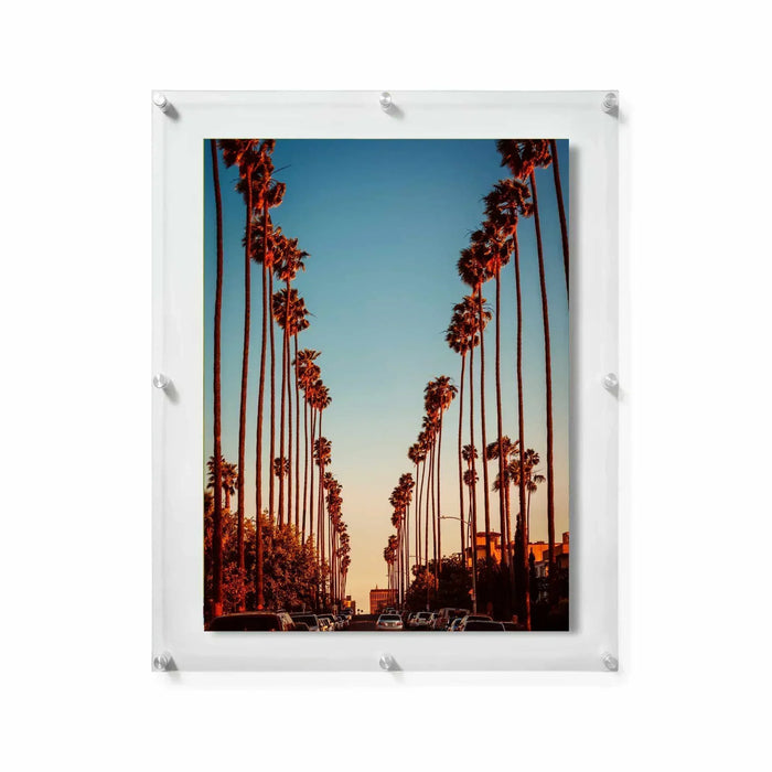 Floating 8.5x11 Acrylic Wall Frame - Frameless Photo Frame Display Mount