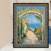 32x48 Frame Floral Antique Silver With Black Lip Picture Frame