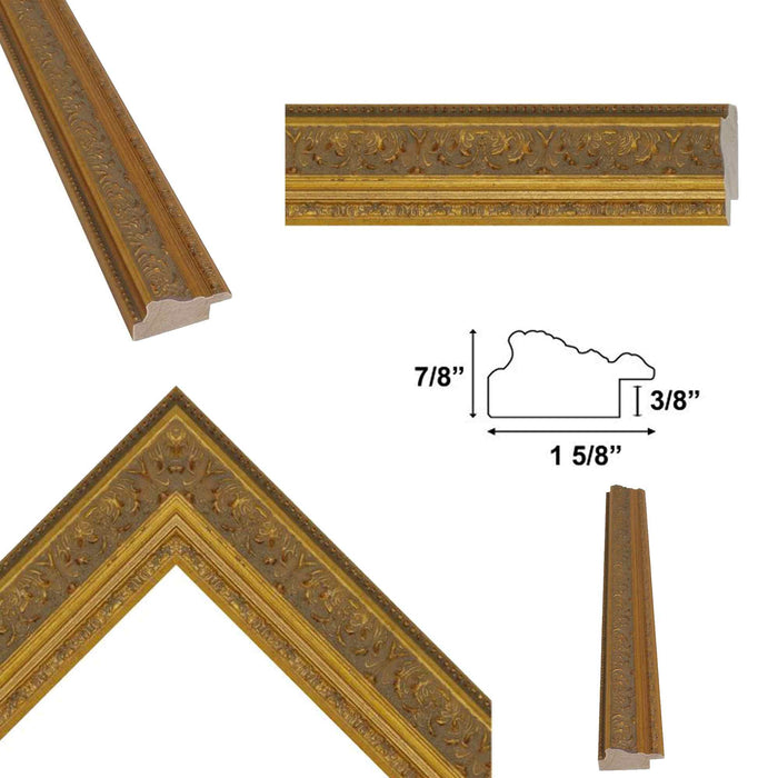 32x48 Frame French Gold Leaf Ornate Picture Frame