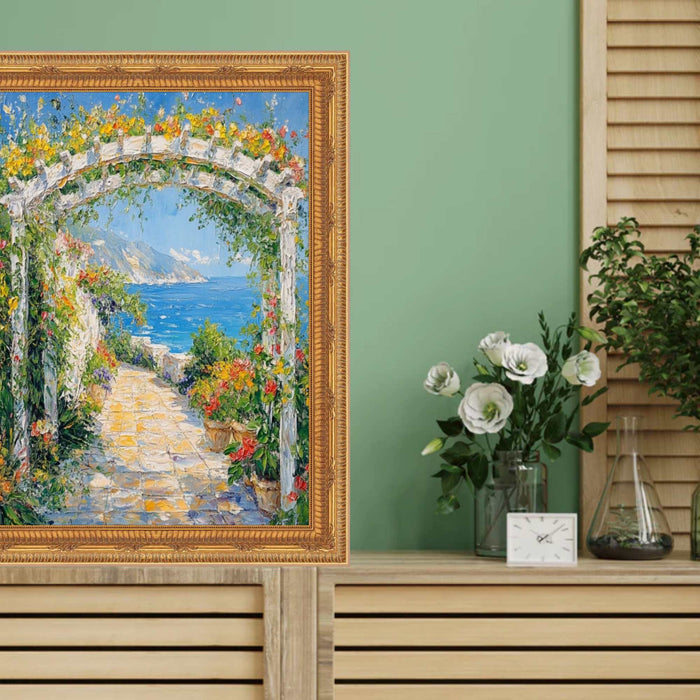 32x48 Frame Funky Birght Gold Leaf Gothic Picture Frame