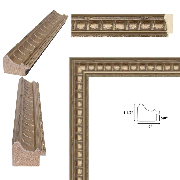 32x48 Frame Gladiator Silver Ribbed Picture Frame