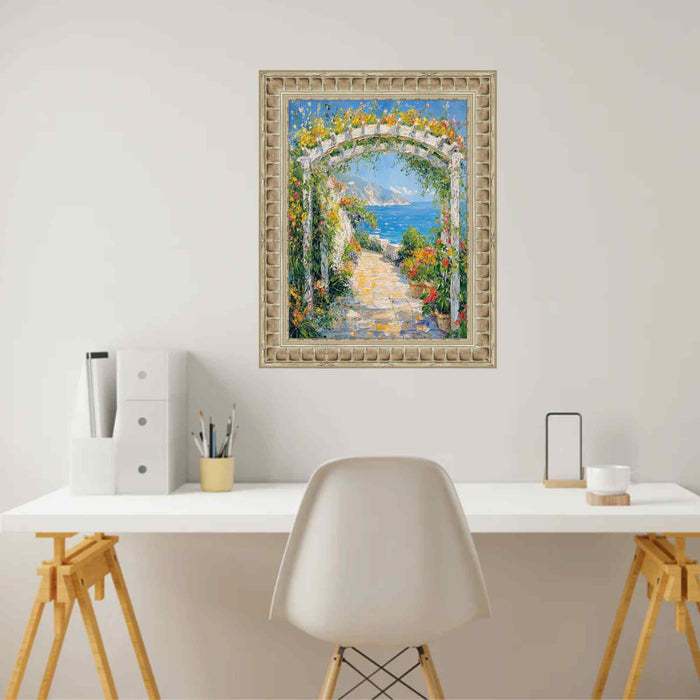 32x48 Frame Gladiator Silver Ribbed Picture Frame