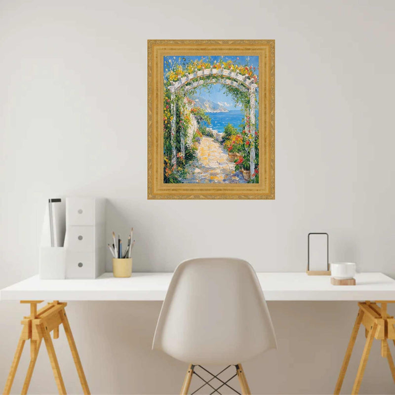 30x36 Frame Gold Leaf Scoop Victorian Picture Frame