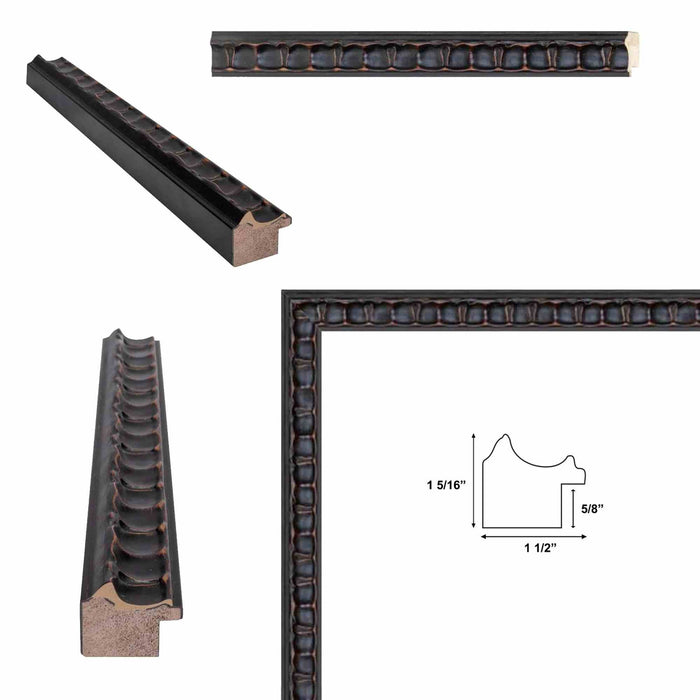 32x48 Frame Gotham Gothic Black Ornate Picture Frame