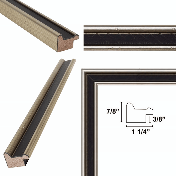 32x48 Frame Gothic Antique Silver Espresso Picture Frame Vintage
