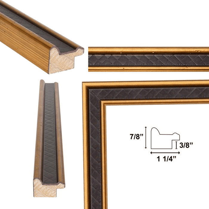 32x48 Frame Gothic Vintage Antique Gold Espresso Picture Frame