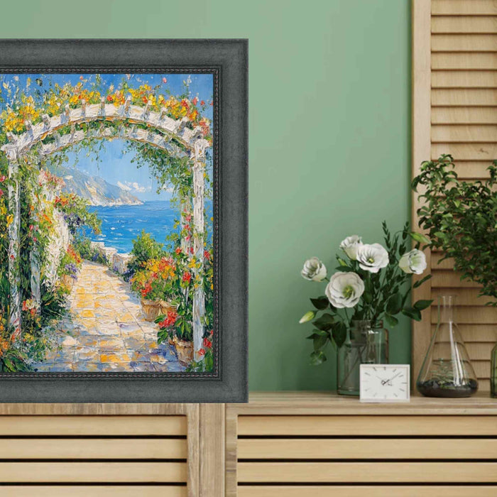 32x48 Frame Gothic Wooden Black Scoop Bead Picture Frame