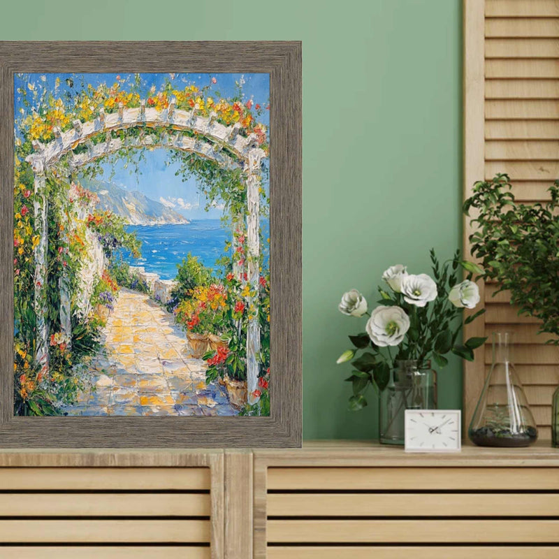 18x18 Frame Gray Weathered Wood Picture Frame - Farmhouse Chabi Chic