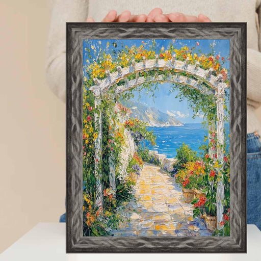 13x17 Frame Gunmetal Slope Glossy Black Picture Frame