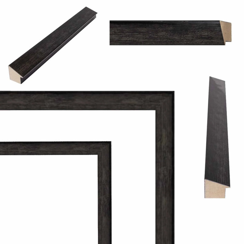 20x24 Frame Gunmetal Slope Glossy Black Picture Frame