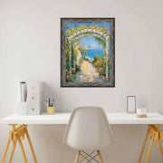 30x36 Frame Gunmetal Slope Glossy Black Picture Frame