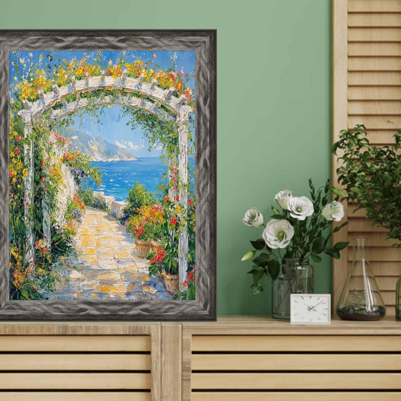 30x36 Frame Gunmetal Slope Glossy Black Picture Frame