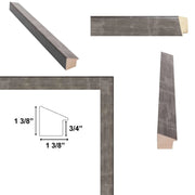 30x40 Frame Gunmetal Slope Silver Pewter Picture Frame