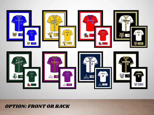 High School Senior Night Girls Softball Baseball Gift Picture frame Jersey 20x24  shopmodernmemory.com 