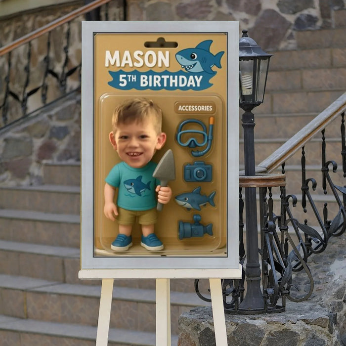 Ai Generated Toy Box character Picture frame - Birthday Sign - Fun gift 18x24