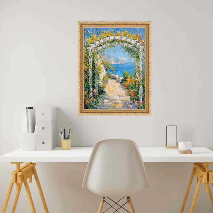32x48 Frame Italian Bright Gold Beaded Picture Frame