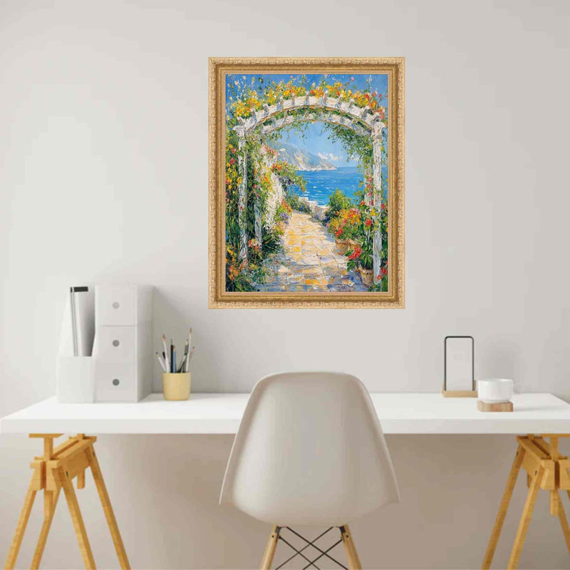 24x30 Frame Italian Bright Gold Beaded Picture Frame