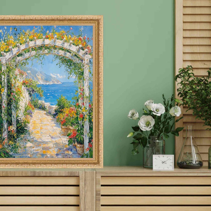 32x48 Frame Italian Bright Gold Beaded Picture Frame