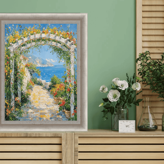 32x48 Frame Deep Italian Florentine Silver Leaf Shadow Box Picture Frame