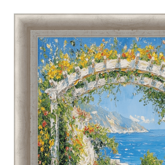 30x40 Frame Deep Italian Florentine Silver Leaf Shadow Box Picture Frame