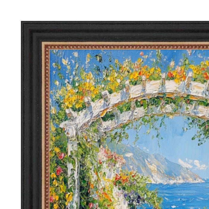 32x48 Frame Modern Black Scoop With Gold Bead Picture Frame
