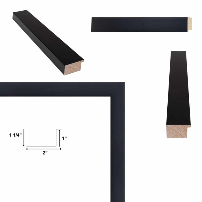 32x48 Frame Modern Gallery Wall Matte Black Flat Picture Frame