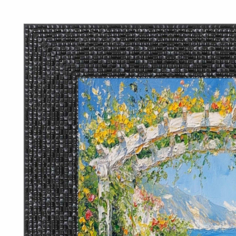 9x12 Frame Modern Retro Glossy Black Glitter Picture Frame
