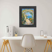 9x12 Frame Modern Retro Glossy Black Glitter Picture Frame