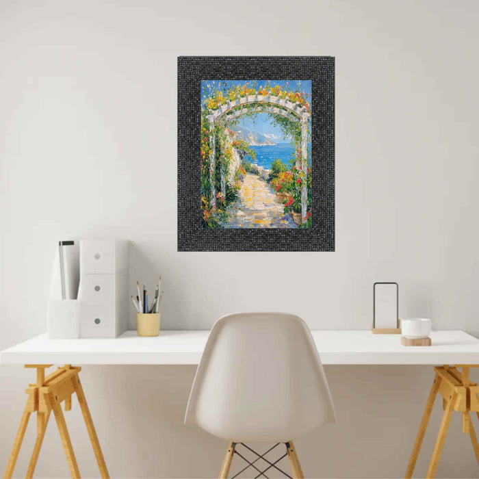 32x48 Frame Modern Retro Glossy Black Glitter Picture Frame