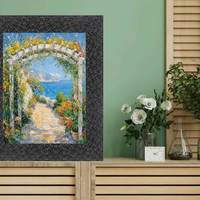 32x48 Frame Modern Retro Glossy Black Glitter Picture Frame