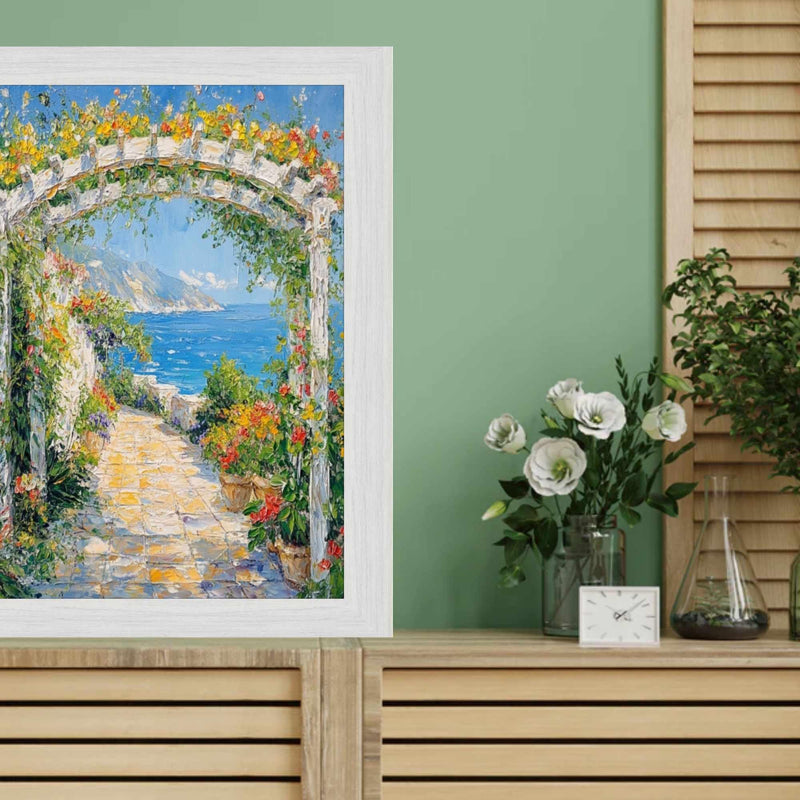 22x22 Frame Modern White Wash Wood Grain Picture Frame