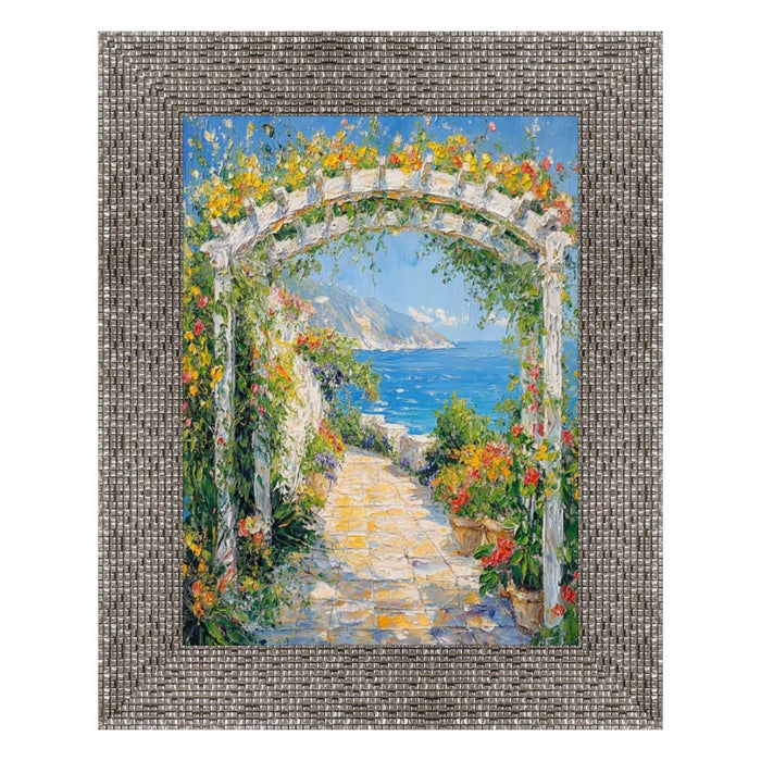 32x48 Frame Modern Wide Glitter Silver Gunmetal Picture Frame