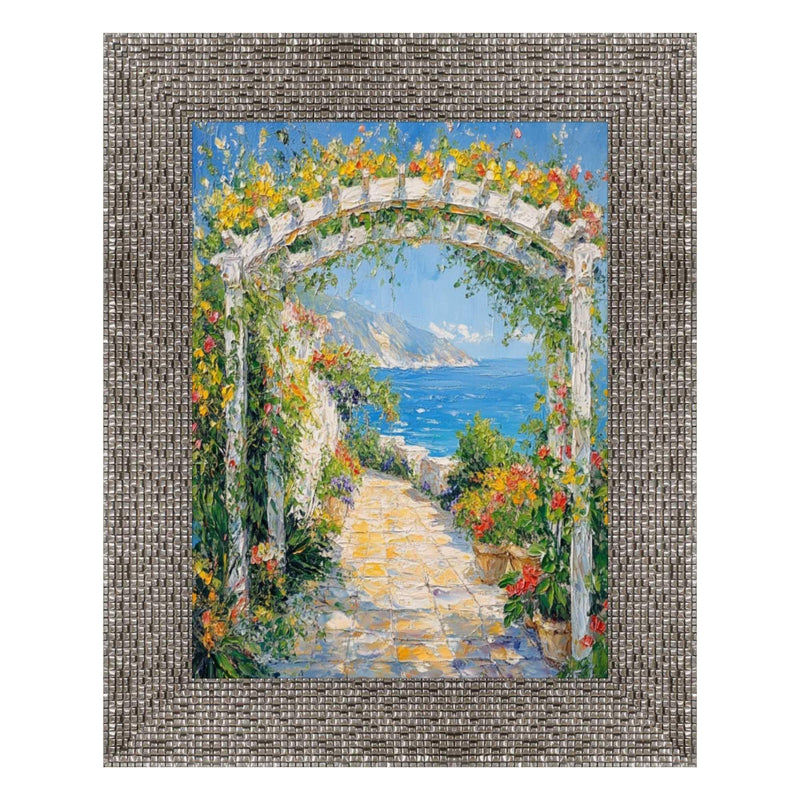 12x20 Frame Modern Wide Glitter Silver Gunmetal Picture Frame