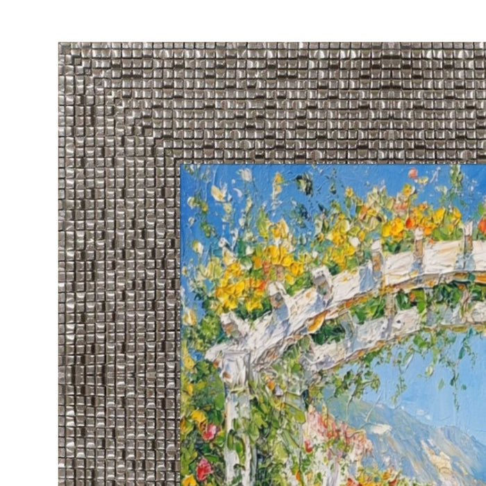 32x48 Frame Modern Wide Glitter Silver Gunmetal Picture Frame