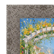 9x12 Frame Modern Wide Glitter Silver Gunmetal Picture Frame