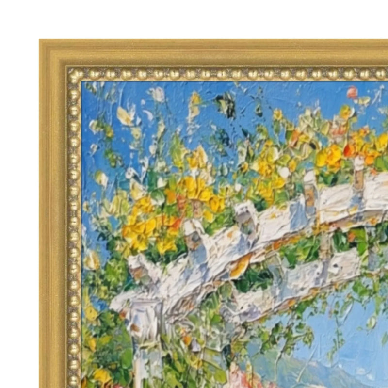30x40 Frame Narrow Bead Antique Gold Picture Frame