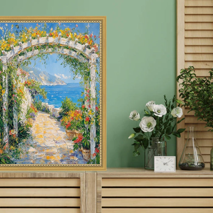 8x10 Frame Narrow Bead Antique Gold Picture Frame