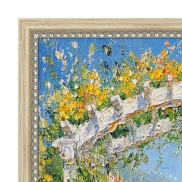32x48 Frame Narrow Beaded Silver Scoop Picture Frame