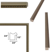 9x12 Frame Narrow Beaded Silver Scoop Picture Frame